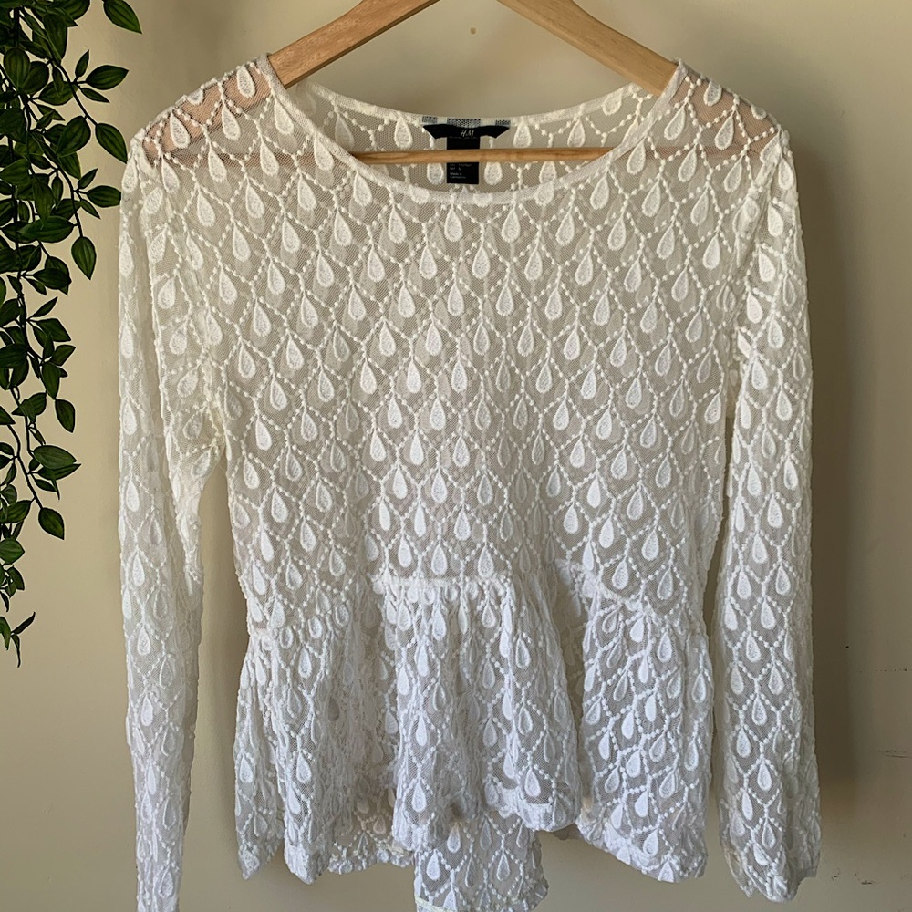 Lace long sleeve shirt